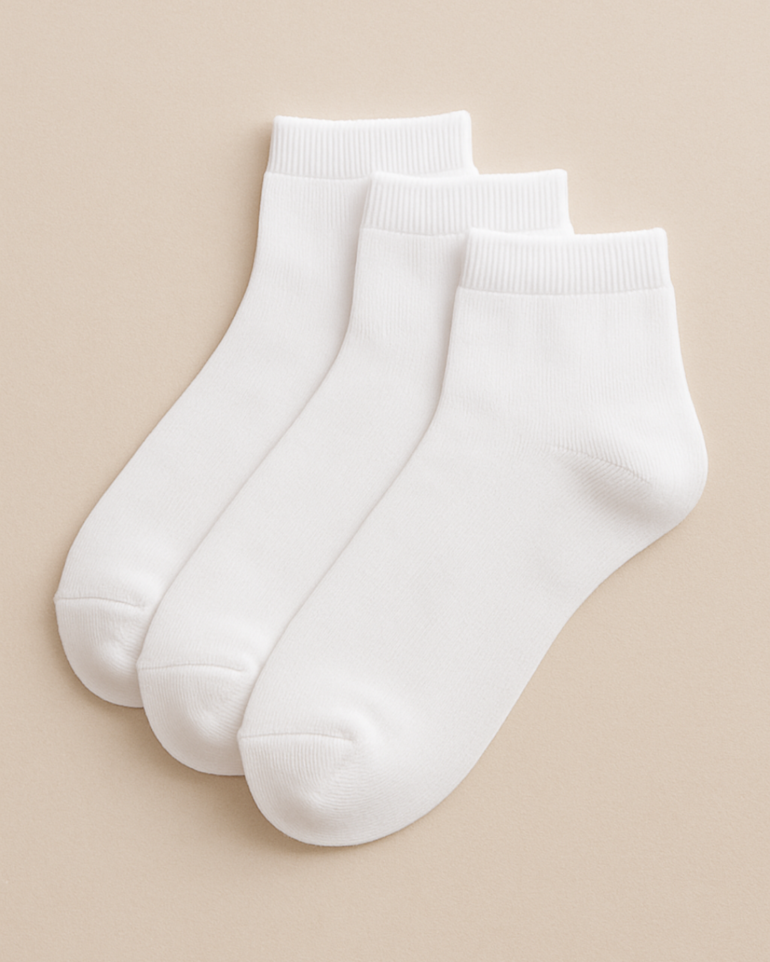 5'li Kadın Beyaz Patik Çorap