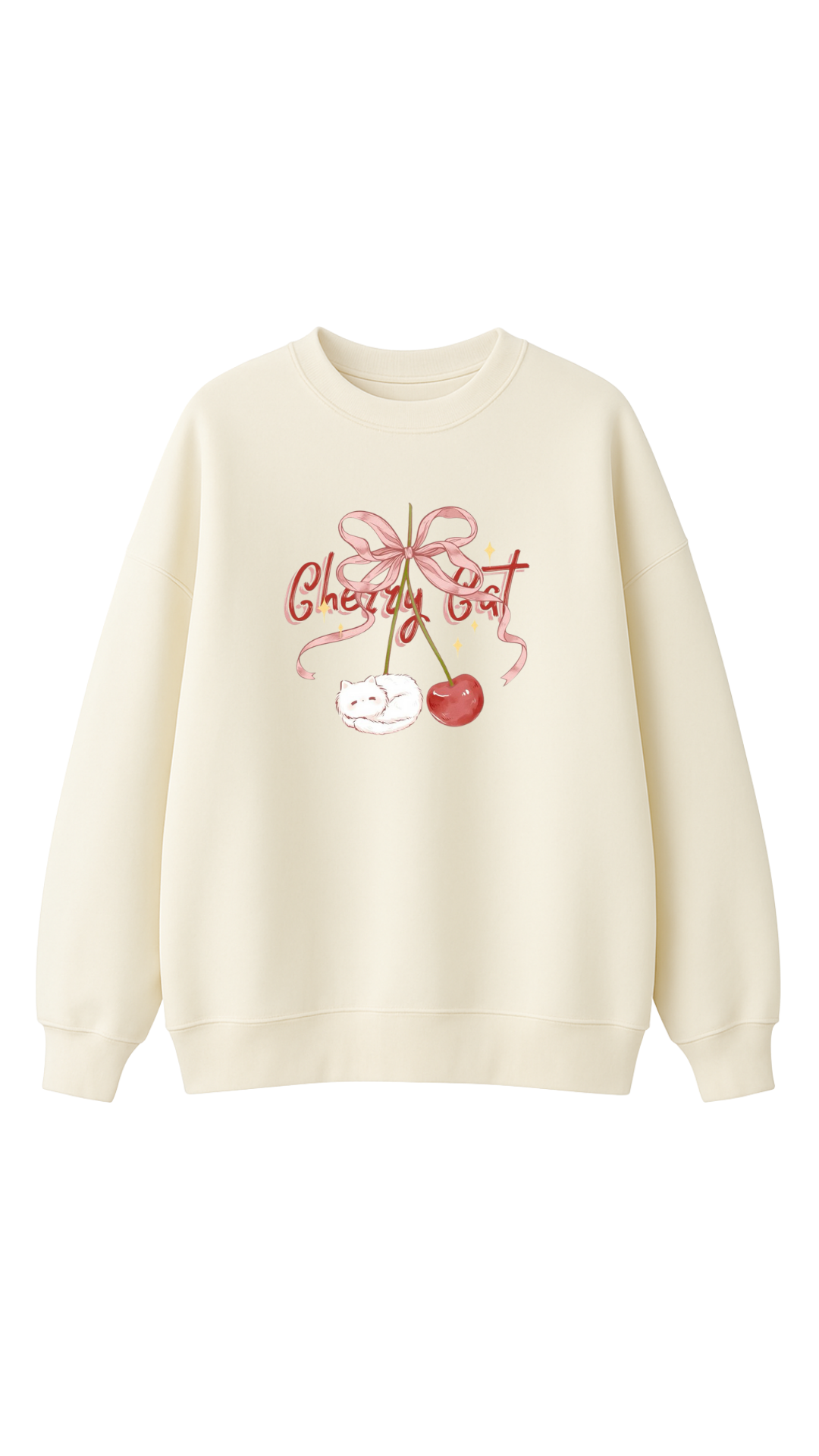 Cherry Cat - Oversize Sweatshirt