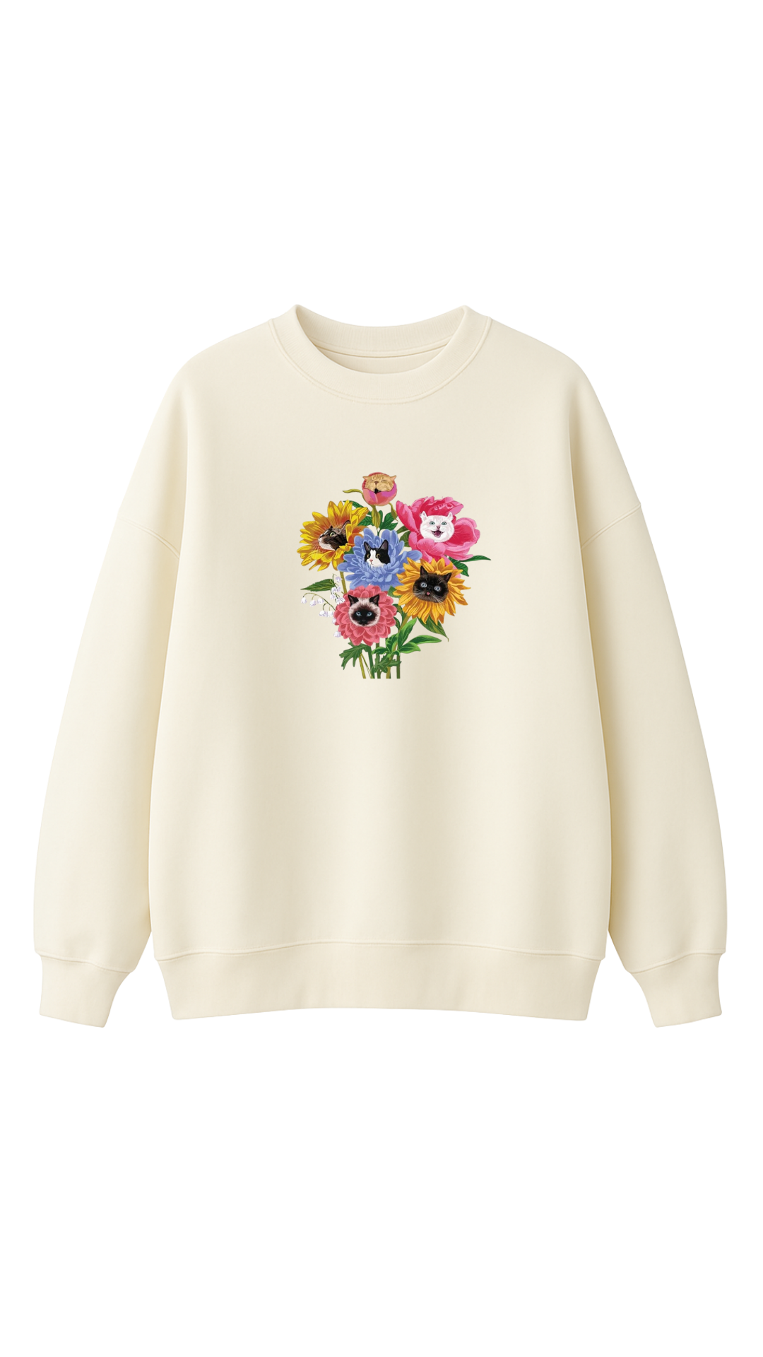 Kedi Buketi - Oversize Sweatshirt