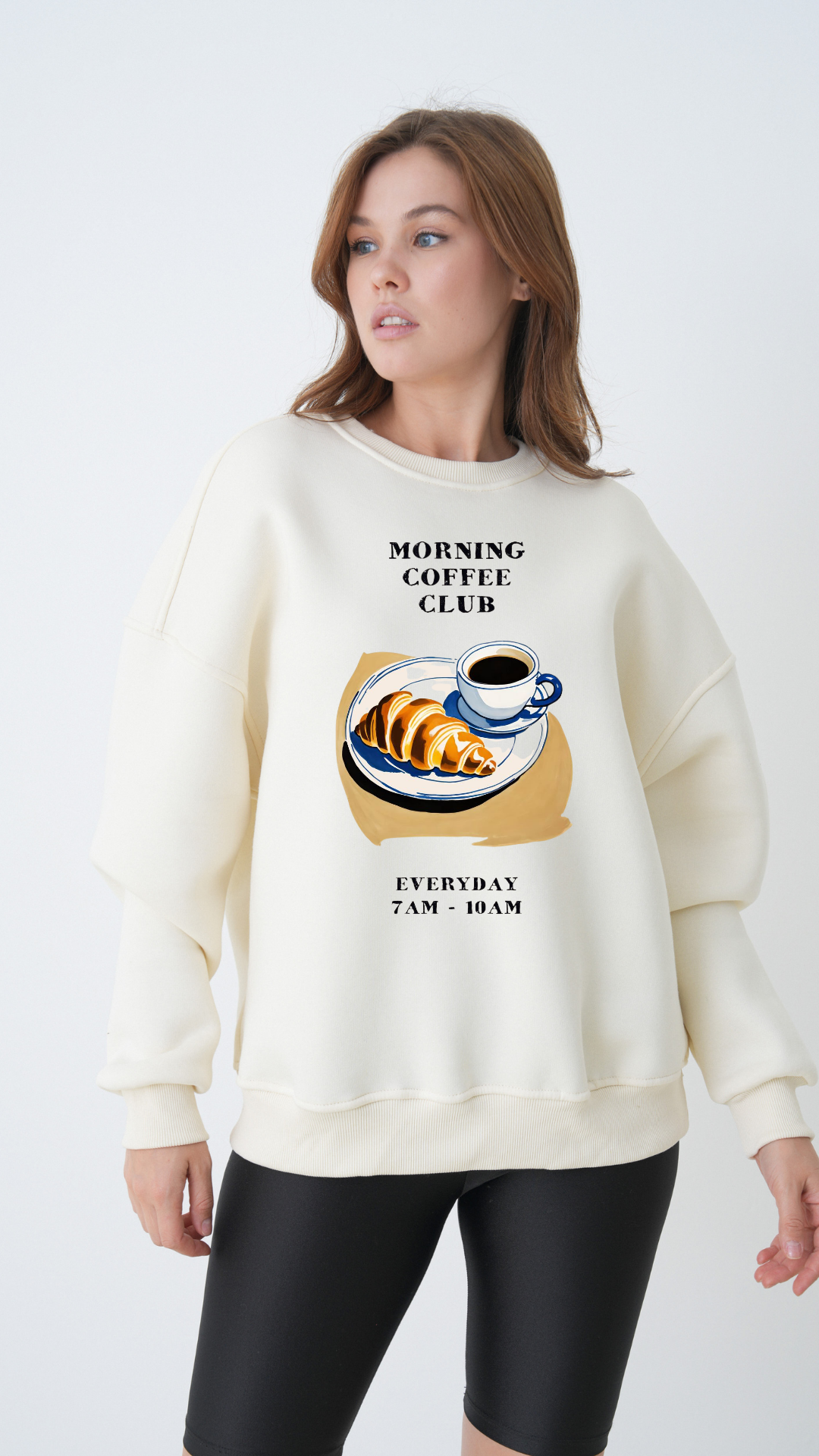 Morning Coffee Club - Oversize Sweatshirt