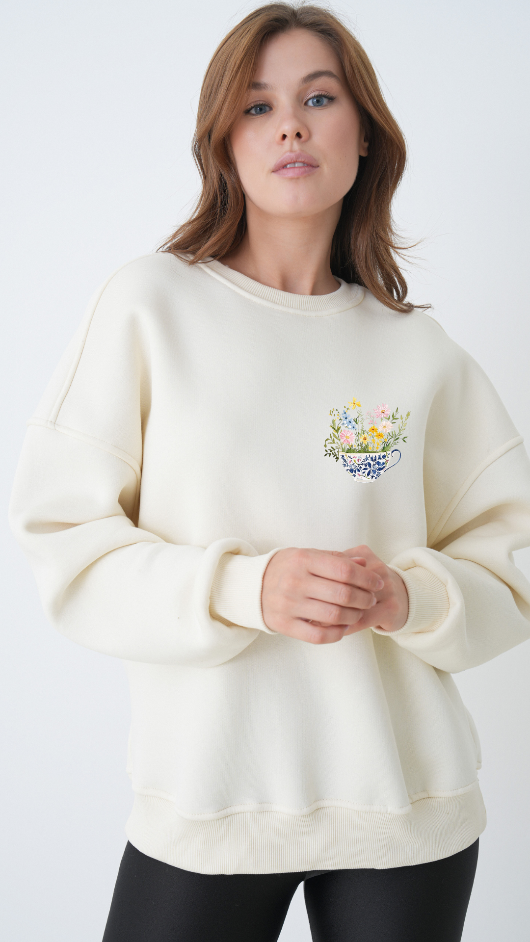 Cup of Flowers - Oversize Sweatshirt