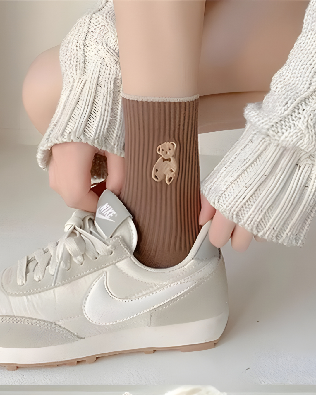 6'lı Ayıcık Desenli Kadın Çorap