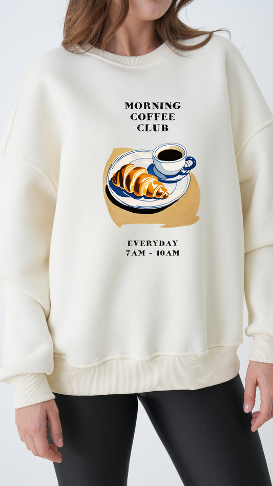 Morning Coffee Club - Oversize Sweatshirt