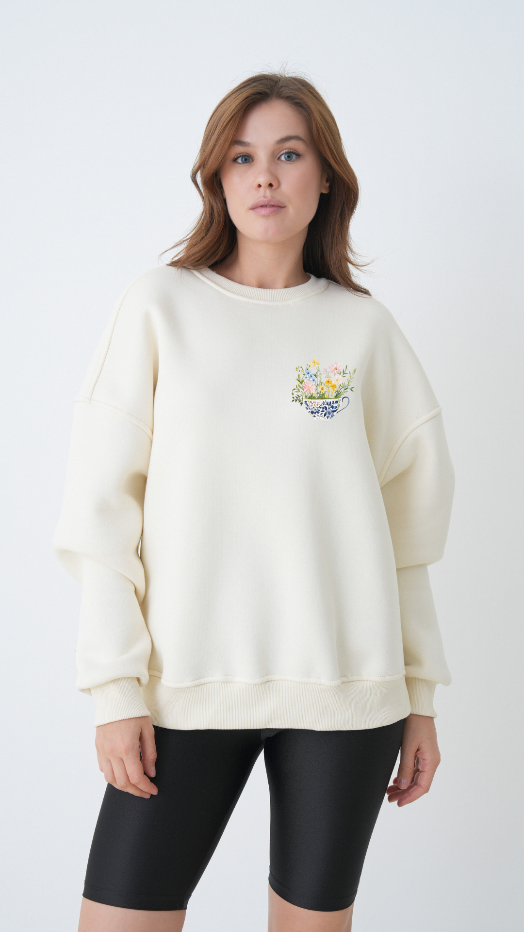 Cup of Flowers - Oversize Sweatshirt