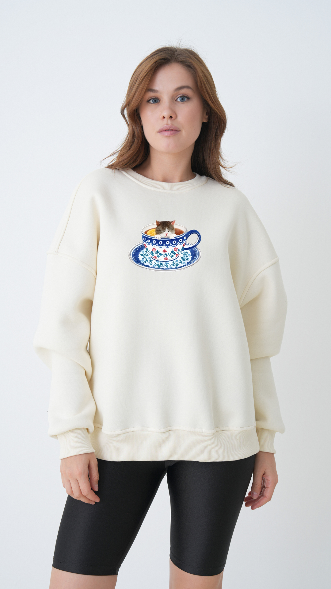 Uyuyan Kedi - Oversize Sweatshirt