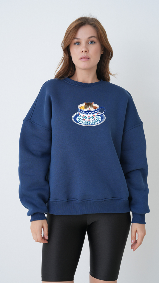 Uyuyan Kedi - Oversize Sweatshirt