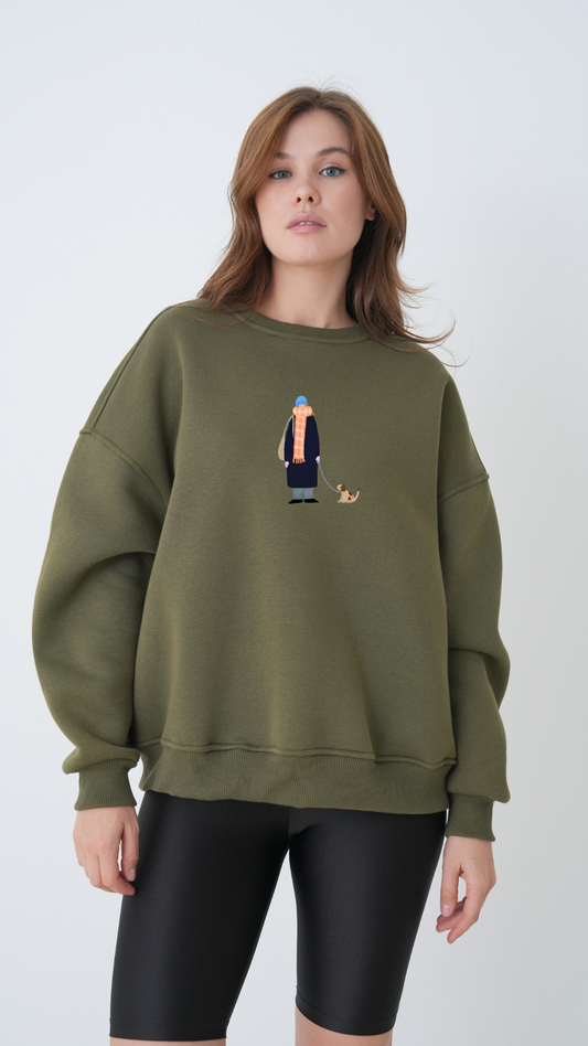 Dog Mom Outfit - Oversize Sweatshirt